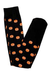 Jack O Lantern Pumpkin Spice Over The Knee Socks
