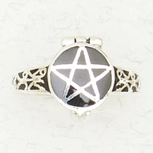 Load image into Gallery viewer, Pentacle Sterling Silver Poison Ring
