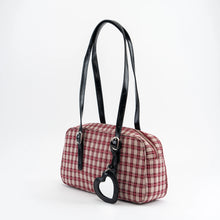 Load image into Gallery viewer, Misfits Sit With Us Pink Plaid Bowler Style Purse
