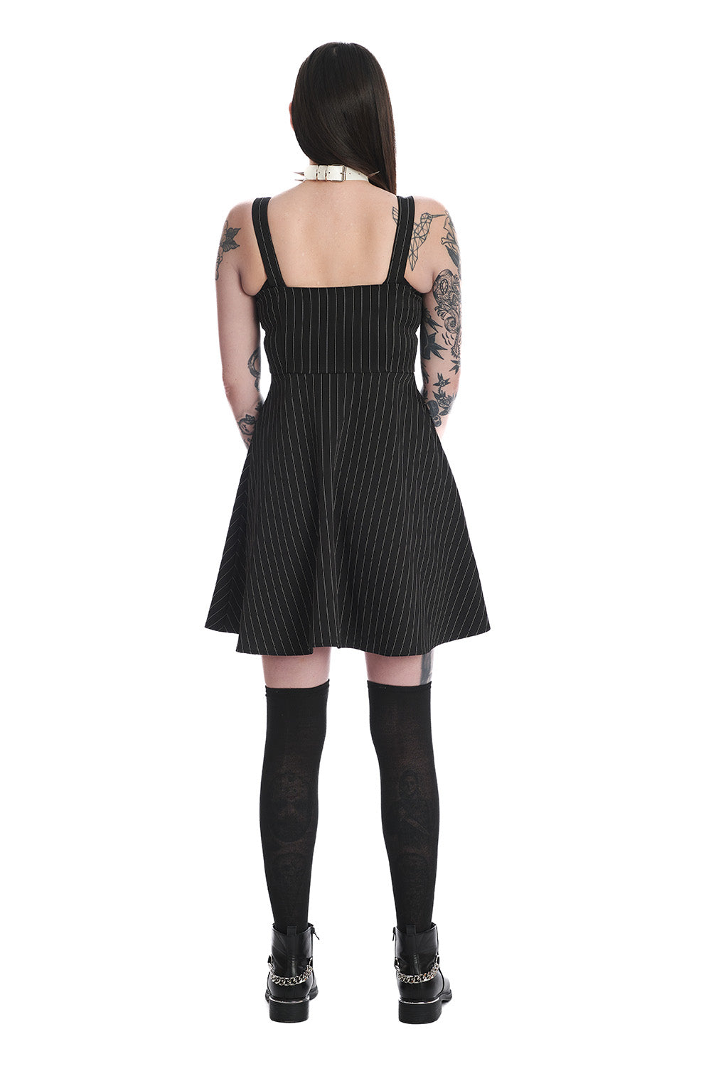 black dress zipper front Bishop + Young
