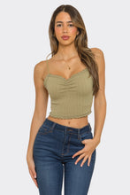 Load image into Gallery viewer, Pistachio Ribbed Crop Top
