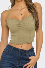 Load image into Gallery viewer, Pistachio Ribbed Crop Top
