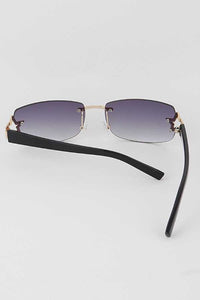 Star Accent Rimless Y2K Era Sunglasses