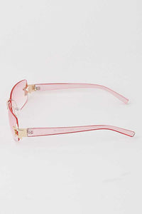 Star Accent Rimless Y2K Era Sunglasses