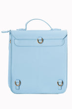 Load image into Gallery viewer, Blue Knapsack Convertible Backpack Purse
