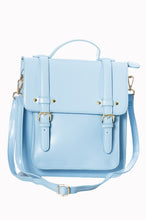 Load image into Gallery viewer, Blue Knapsack Convertible Backpack Purse
