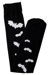 Bat Flock Over The Knee Socks
