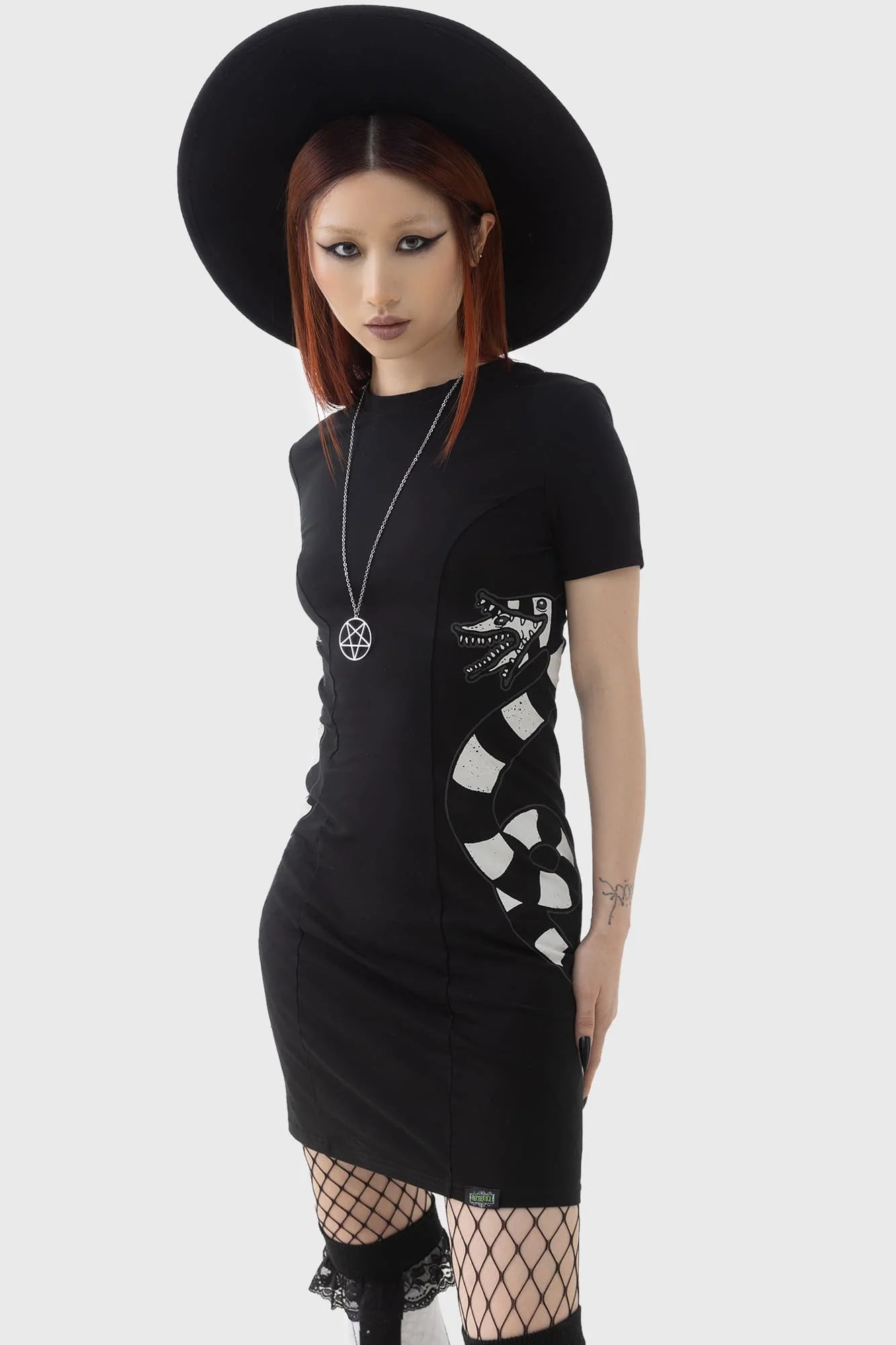 Sandworm Beetlejuice Bodycon Dress Pink House Boutique Sandworm Beetlejuice Bodycon Dress Pink House Boutique
