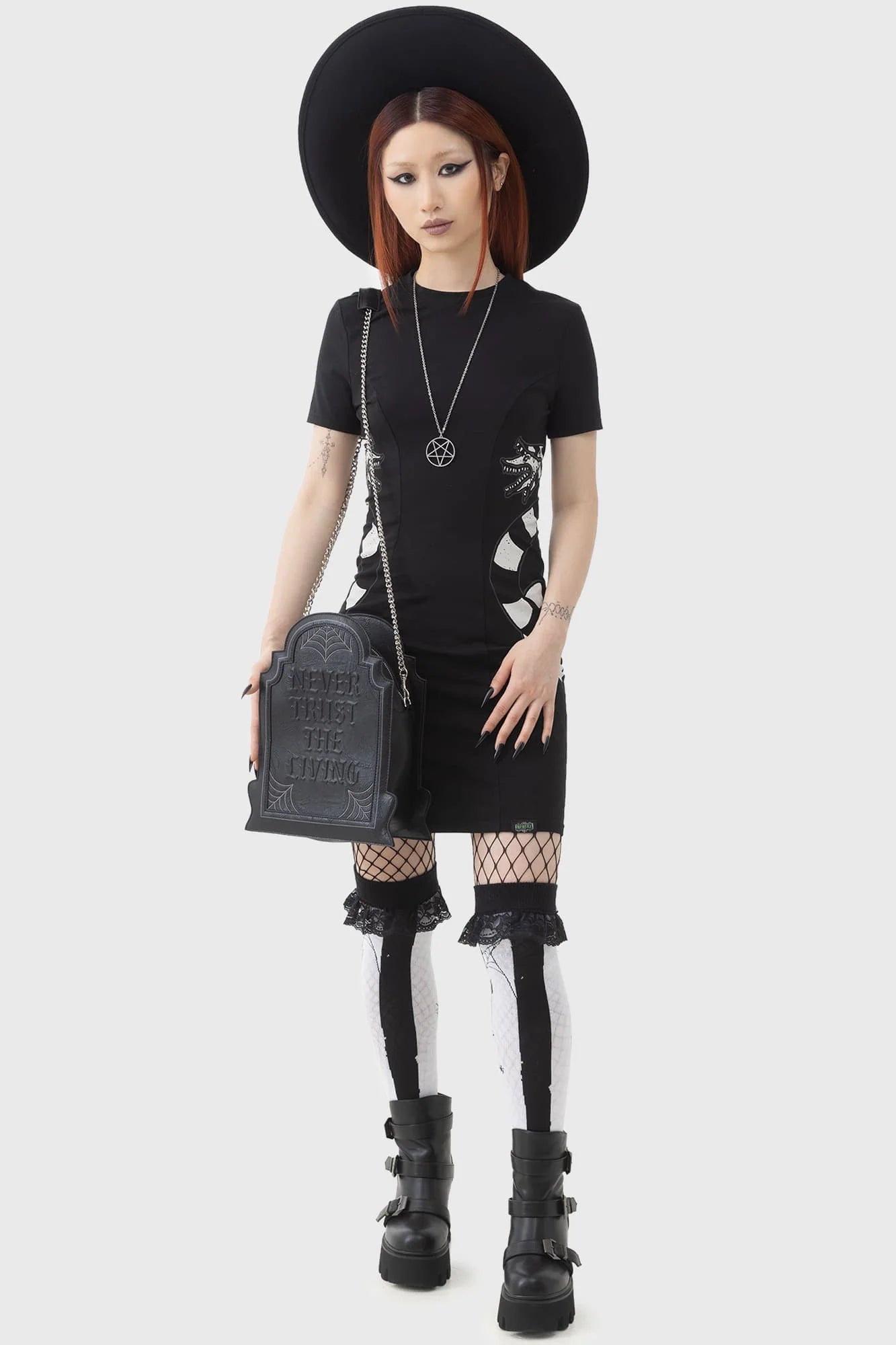 Sandworm Beetlejuice Bodycon Dress Pink House Boutique Sandworm Beetlejuice Bodycon Dress Pink House Boutique