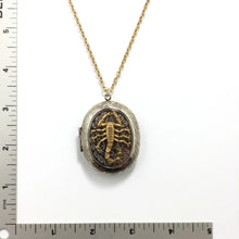 Load image into Gallery viewer, XL Oval Scorpion Locket Necklace
