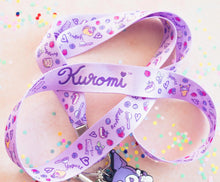 Load image into Gallery viewer, Kuromi Sweets Lanyard with Badge Holder and Charm
