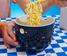 Load image into Gallery viewer, PAC-MAN Classic Maze 20oz Ceramic Ramen Bowl and Chopstick Set
