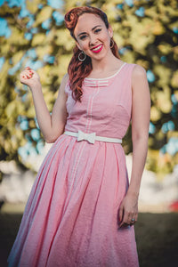 White Dainty Bow Belt