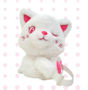 Happy Kitty Plush Crossbody Mini Purse