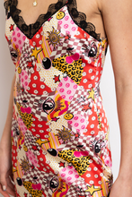 Load image into Gallery viewer, Y2K Nostalgia Satin Midi Slip Dress with Side Slit
