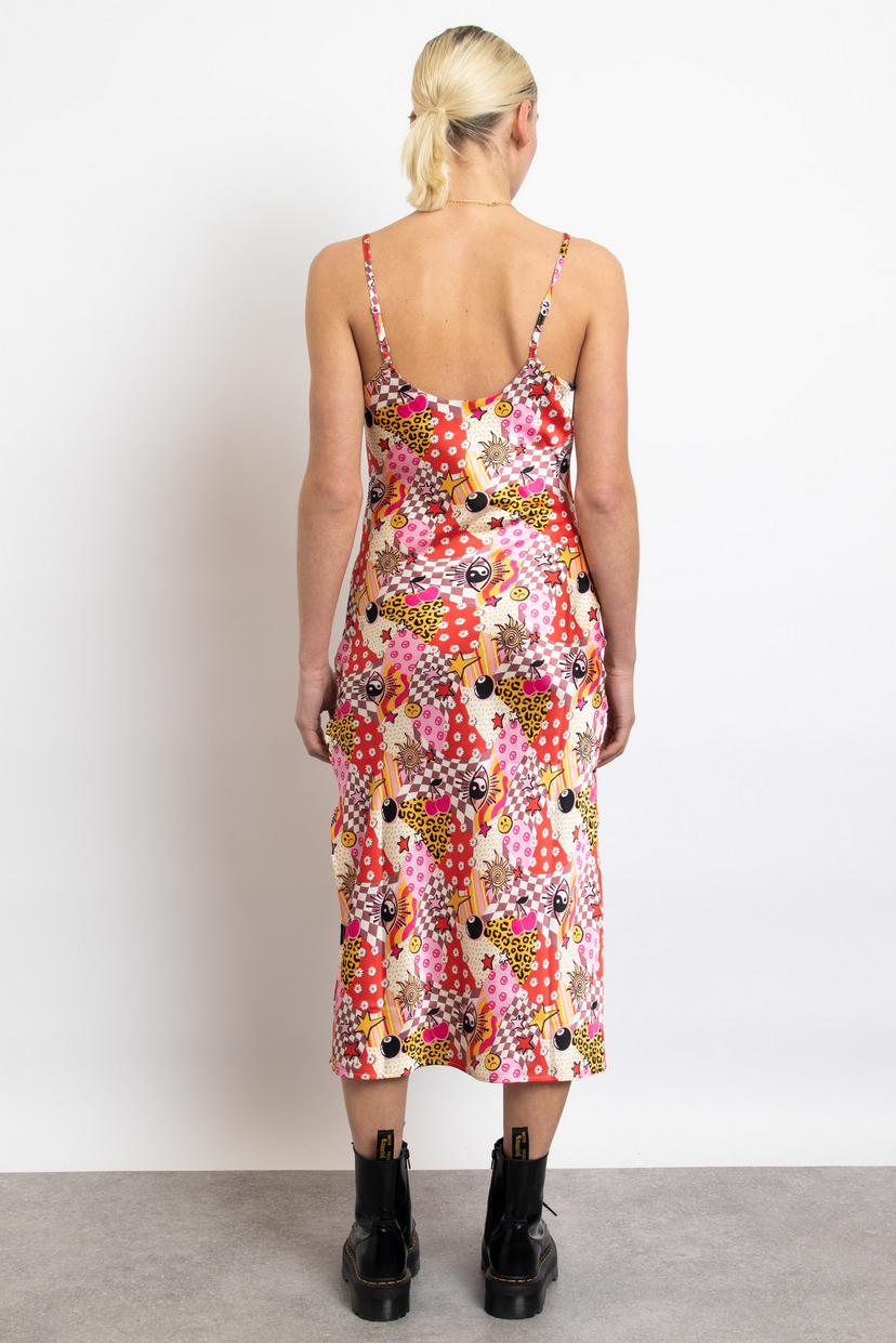 Y2K Nostalgia Satin Midi Slip Dress with Side Slit – Pink House Boutique Y2K Nostalgia Satin Midi Slip Dress with Side Slit – Pink House Boutique