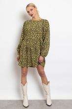 Load image into Gallery viewer, Alexis Sunflower Mini Smock Dress
