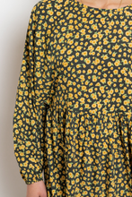 Load image into Gallery viewer, Alexis Sunflower Mini Smock Dress
