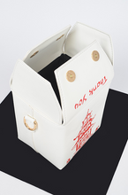 Load image into Gallery viewer, White Chinese Food Inspired To Go Box Purse
