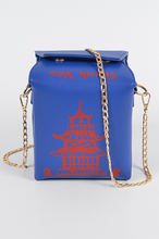 Load image into Gallery viewer, Blue Chinese Food Inspired To Go Box Purse
