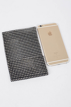 Load image into Gallery viewer, Black and Clear Crystals Mesh Rhinestone Crossbody Cellphone Purse
