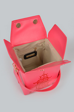 Load image into Gallery viewer, Neon Yellow Chinese Food Inspired To Go Box Purse
