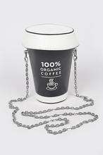 Load image into Gallery viewer, Black Coffee Cup Mini Purse
