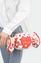 Load image into Gallery viewer, Pink Polka Dot Wrapped Candy Purse
