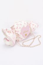 Load image into Gallery viewer, Pink Polka Dot Wrapped Candy Purse
