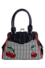 Load image into Gallery viewer, cherry gingham kisslock purse
