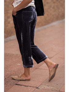 Stone Gray Velvet Pants