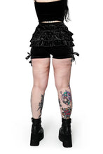 Load image into Gallery viewer, Black Velvet Rosemary Bloomer Shorts
