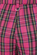 Load image into Gallery viewer, Time Bomb Hot Pink Plaid Wide Leg Pants
