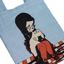 Load image into Gallery viewer, Love Cats Blanco Woven Tote Bag
