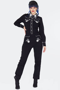 Western Florals Embroidered Top