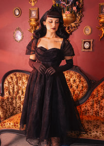 Octavia's Web Flocked Spiderweb Party Dress – Pink House Boutique