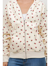 Load image into Gallery viewer, Strawberry Zip-Up Hoodie Jacket
