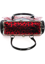 Load image into Gallery viewer, Red and Black Quilted Vintage Style Handbag
