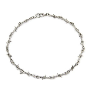 Punky Barbed Wire Chain Necklace