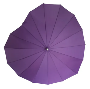 Purple Heart Shaped Umbrella Parasol