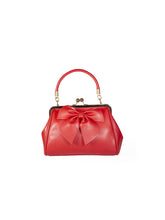 Load image into Gallery viewer, Red Lockwood Bow Kisslock Purse
