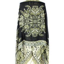 Load image into Gallery viewer, Black and Beige Floral Paisley Pashmina
