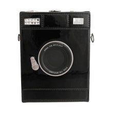 Load image into Gallery viewer, Black Retro Camera Purse
