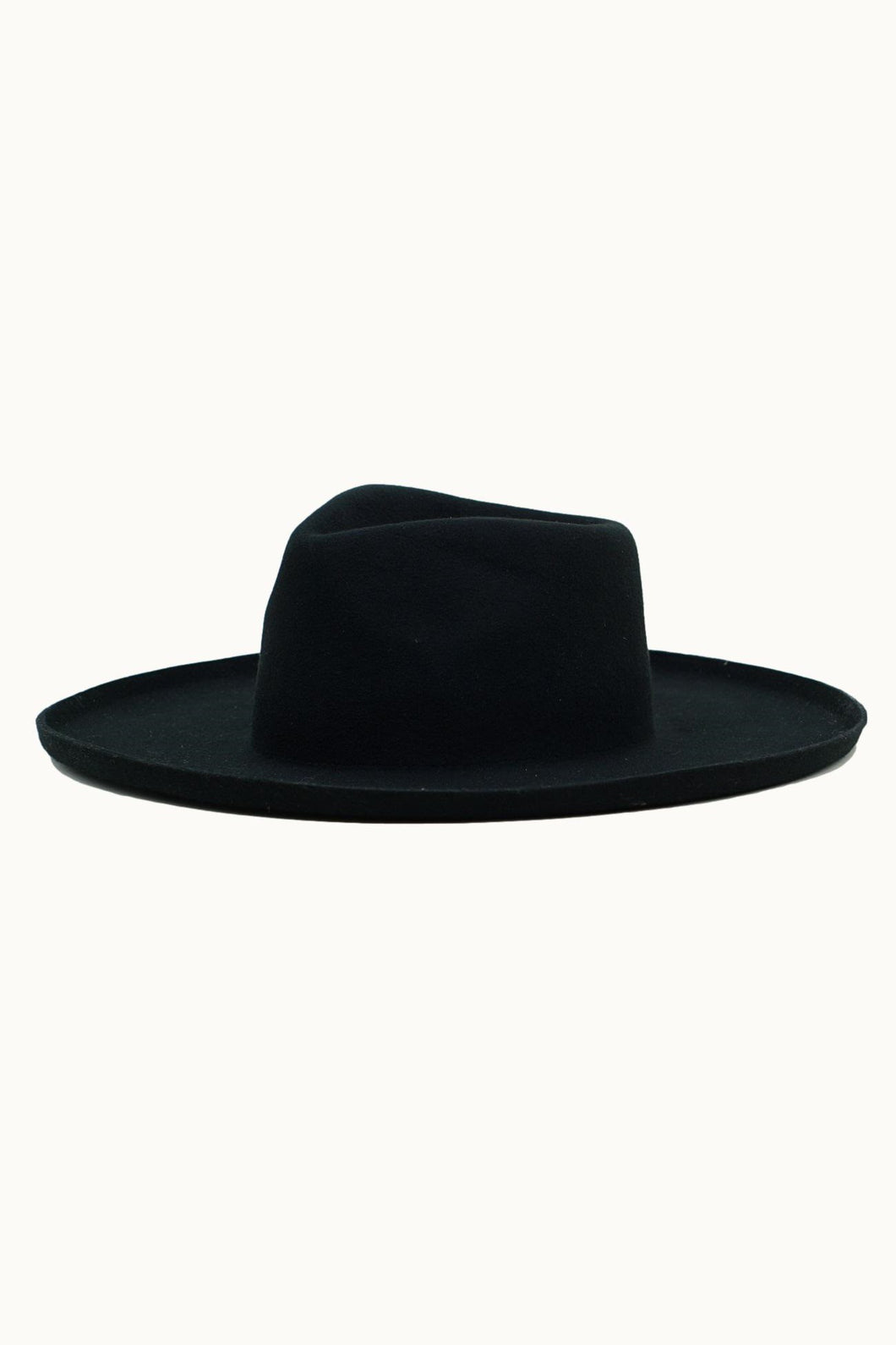 Black Wool Felt Lenny Rancher Hat