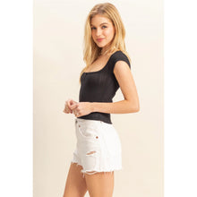 Load image into Gallery viewer, Black Little Bow Baby Tee Crop Top
