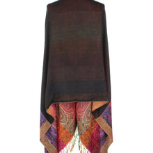 Load image into Gallery viewer, Black Twin Sides Paisley Pashmina
