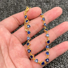 Load image into Gallery viewer, Dainty Evil Eye Heart Chain Bracelet- More Styles Available!
