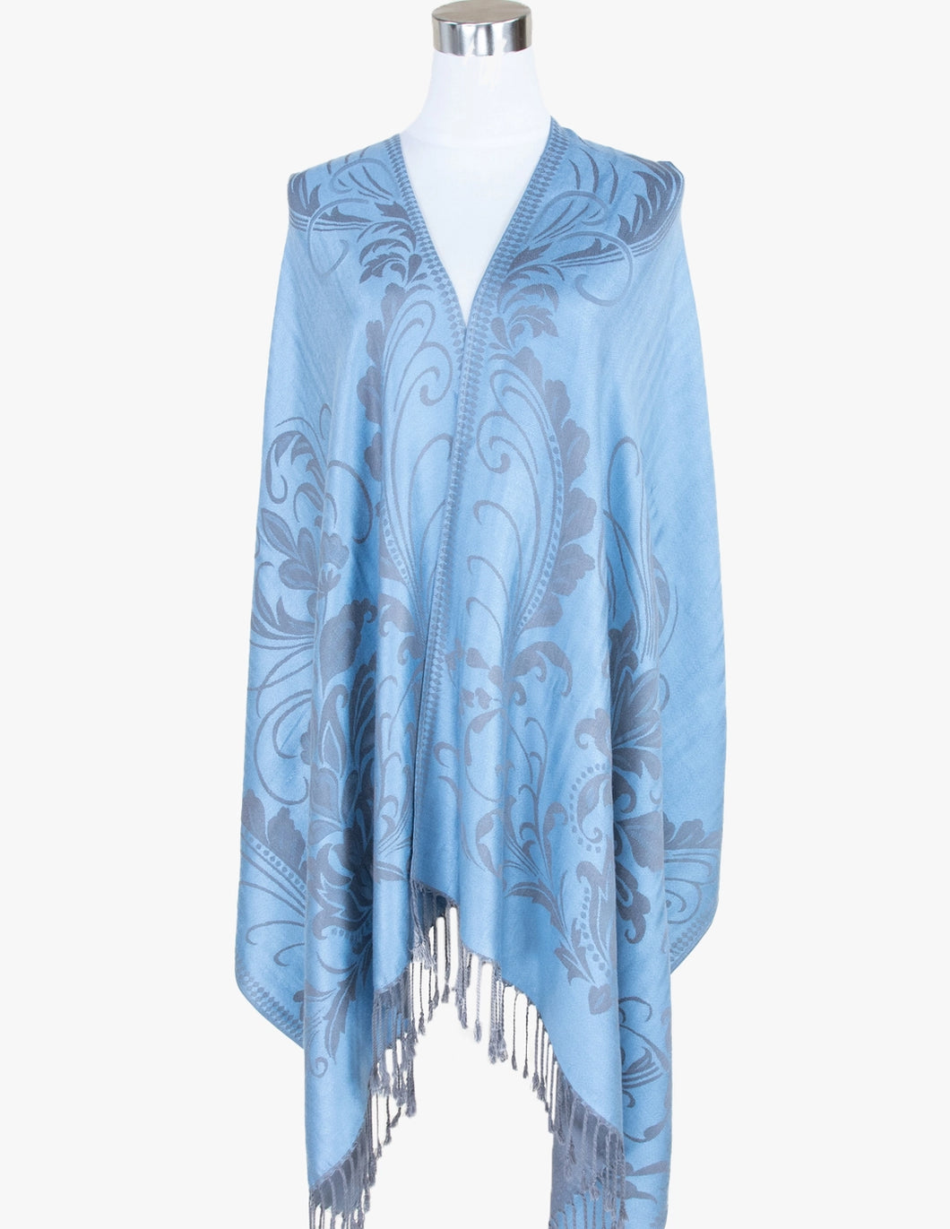 Blue Floral Pashmina