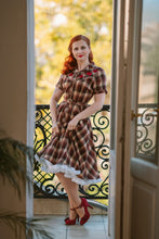 Load image into Gallery viewer, Brown Western Style Flare Shirt Dress
