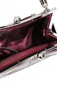 Burgundy Elvira Shimmer Purse